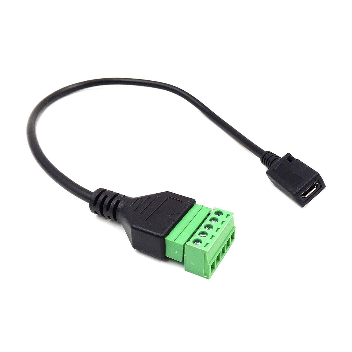 Kework 11.8 Inch Micro Usb Female To 5 Pin Screw Terminal Female Charging And Data Transfer Adapter Connector Converter Extensio