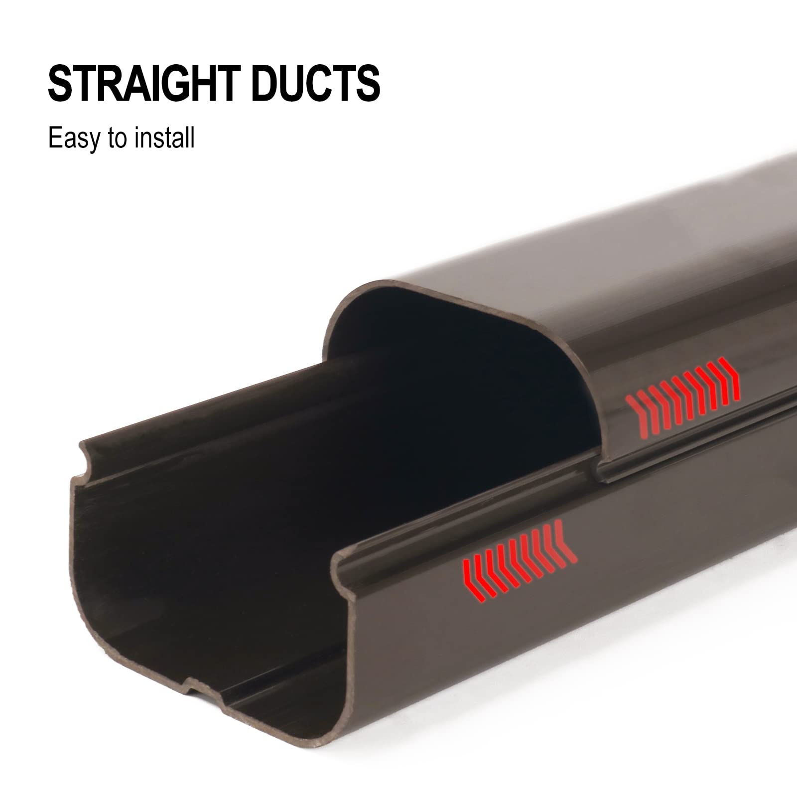 3'' W 10 Ft Line Set Cover Kit For Mini Split Air Conditioner Brown Decorative Pvc Line Cover Kit For Central Air Conditioner Mi