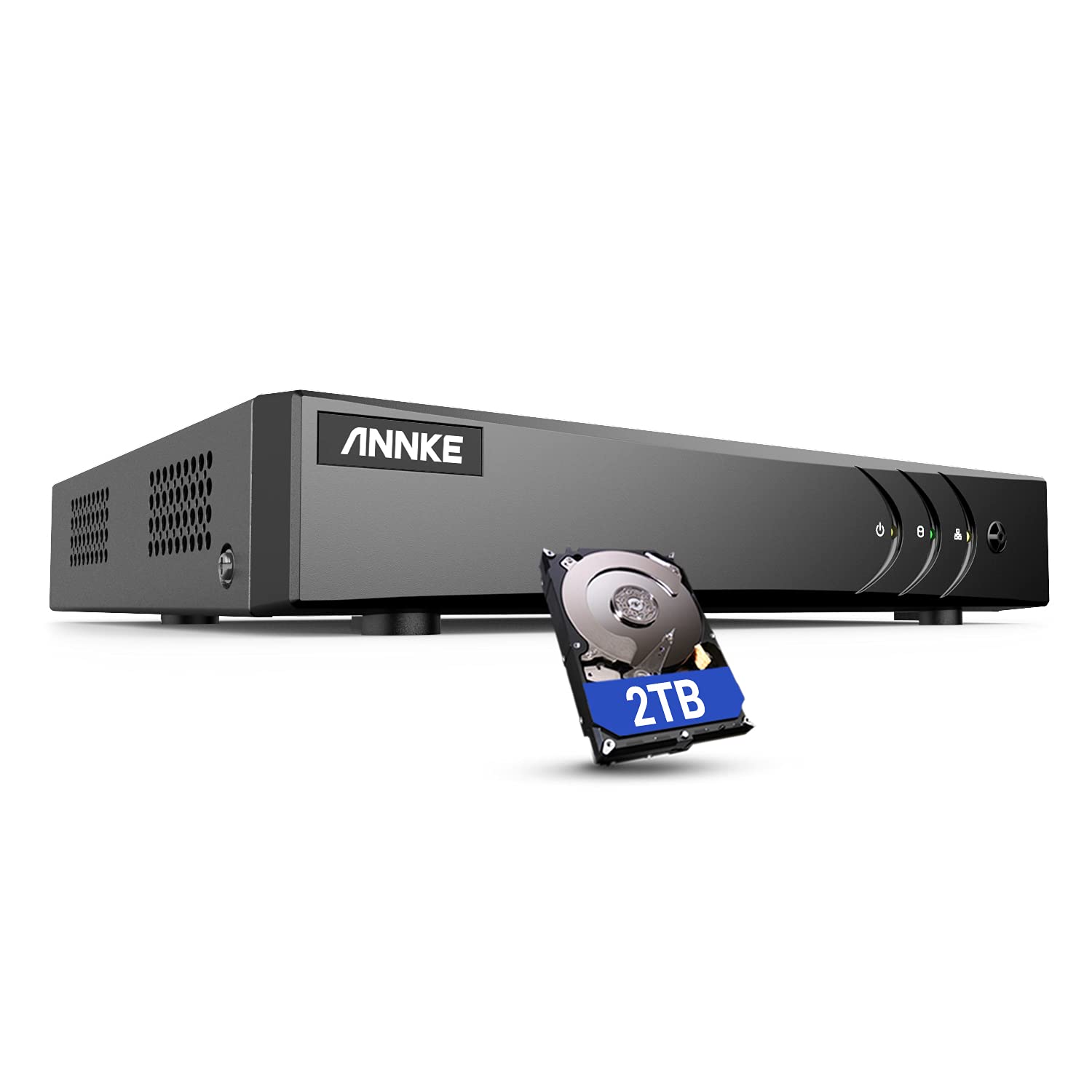 Annke 5Mp Lite 16 Channel Security Video Recorder With Ai Human/Vehicle Detection And 2Tb Hard Drive, H.265+ 5 In 1 Hybrid Dvr, Supports 16Ch Analog And 2 Ip Cameras For Home Business Surveillance