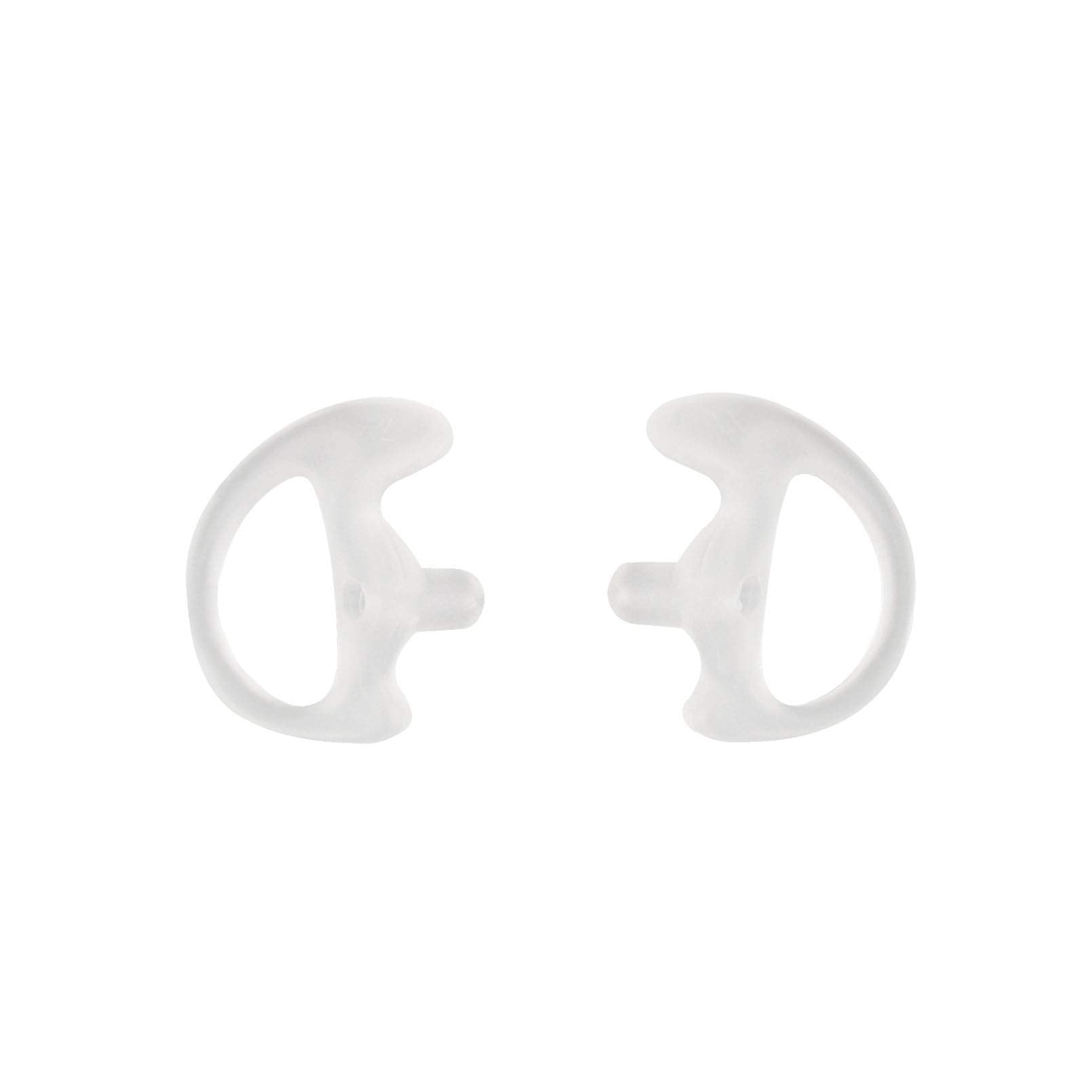 Yolipar Replacement Soft Silicone Eardud Earmold For Walkie Talkie Audio Kit Air Acoustic Tube Earpiece Headset (White, Small(1