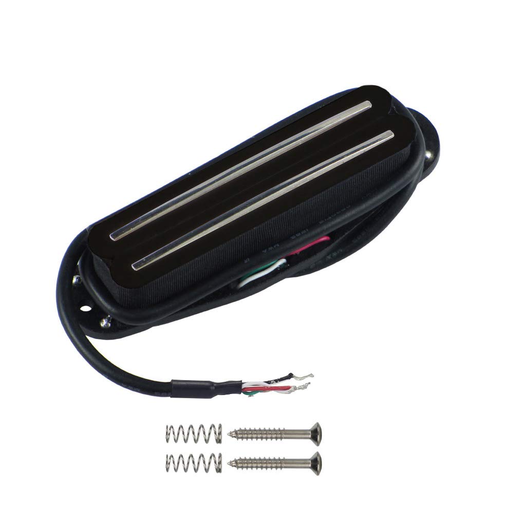 Fleor Dual Hot Rail Humbucker Single Coil Sized Guitar Humbucker Pickup(9 10K) Black Fit Fender Strat Squier Tele Electric Guita