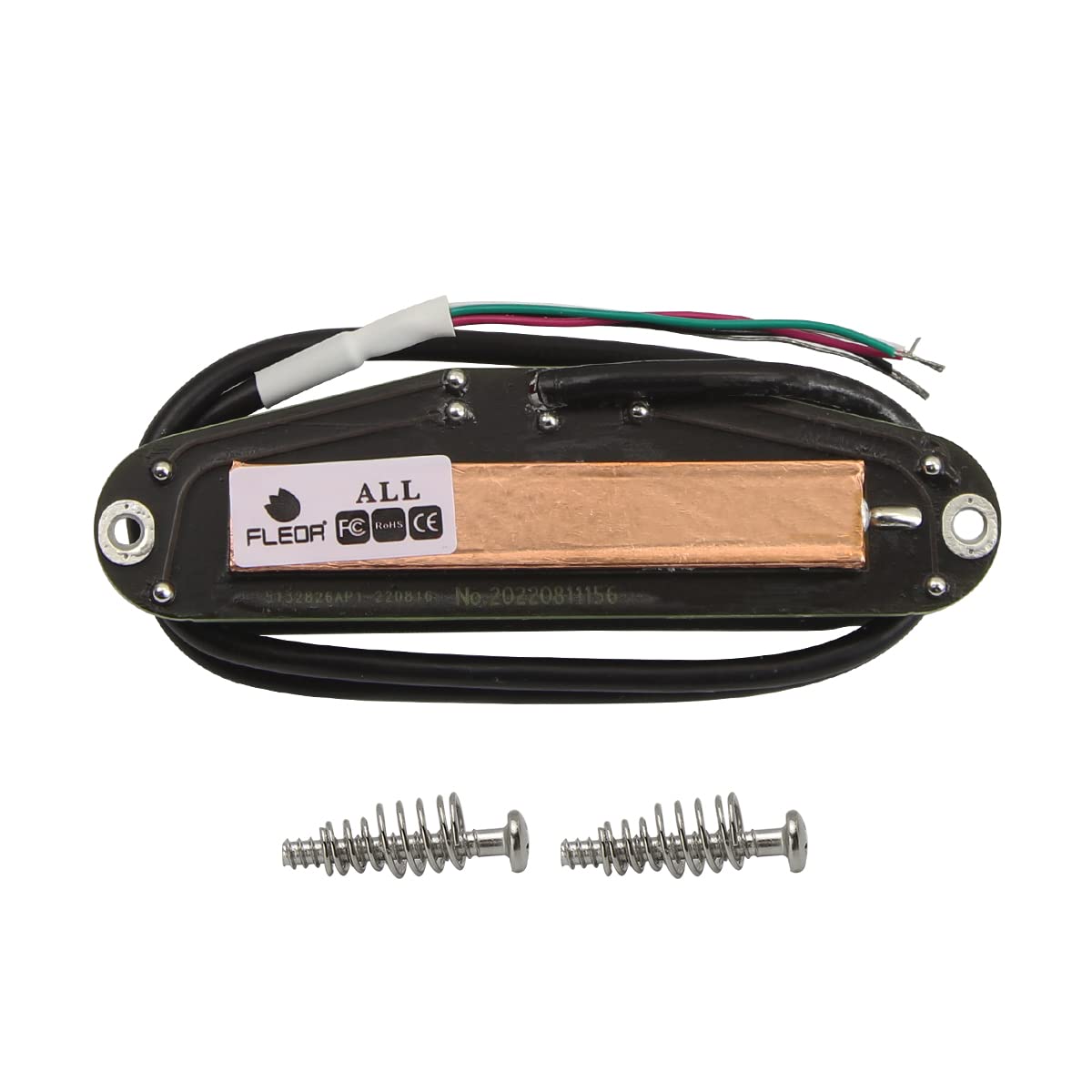 Fleor Dual Hot Rail Humbucker Single-Coil-Sized Guitar Humbucker Pickup(6-7K), Full Black