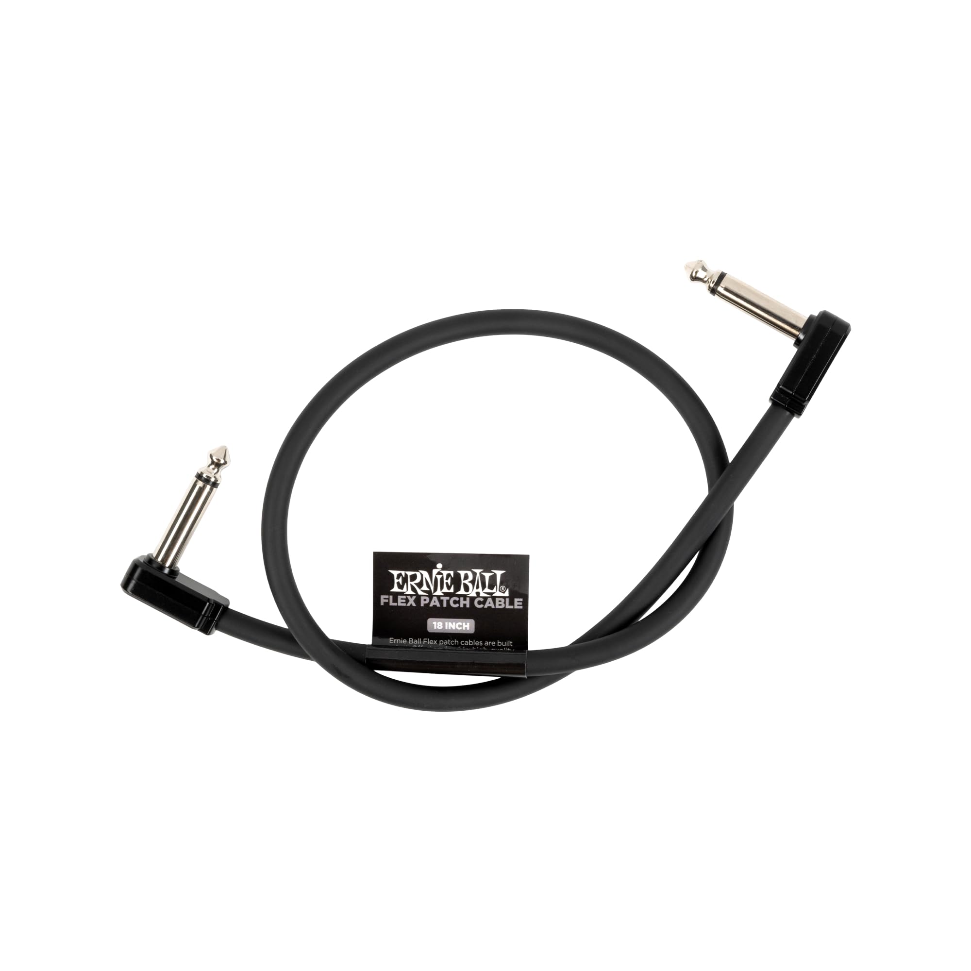 Ernie Ball Flex Patch Cable 18In   Black   Single