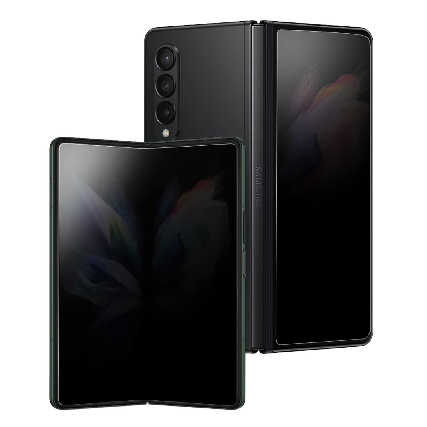 (1 Set 2 Pcs) Privacy Screen Protector Matte Designed For Galaxy Z Fold 4 5G 2022 Matte, 1Pcs Outside(Front) +1Pcs Inner Full Co