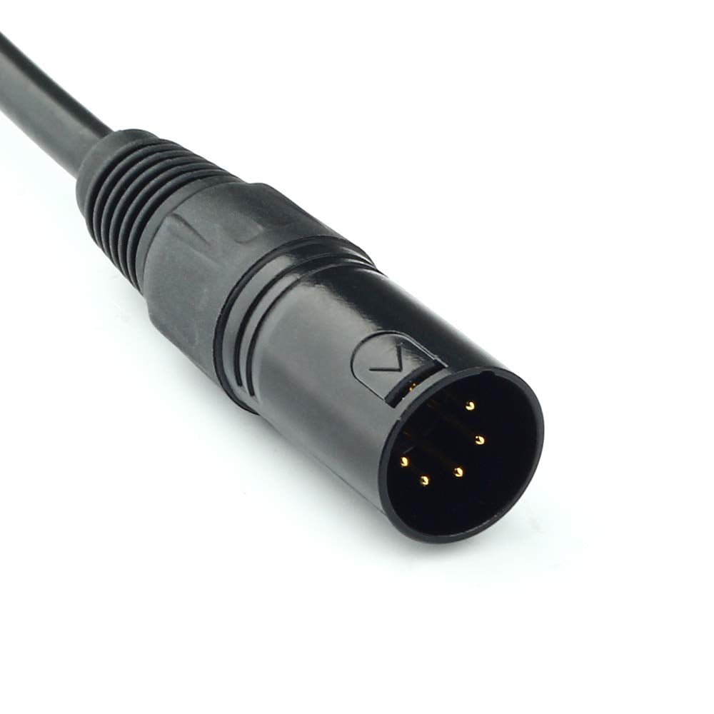 Siyear 3 Pin Xlr Female To 5 Pin Xlr Male Audio Cable For Microphone Dmx Stage Light Turnaround