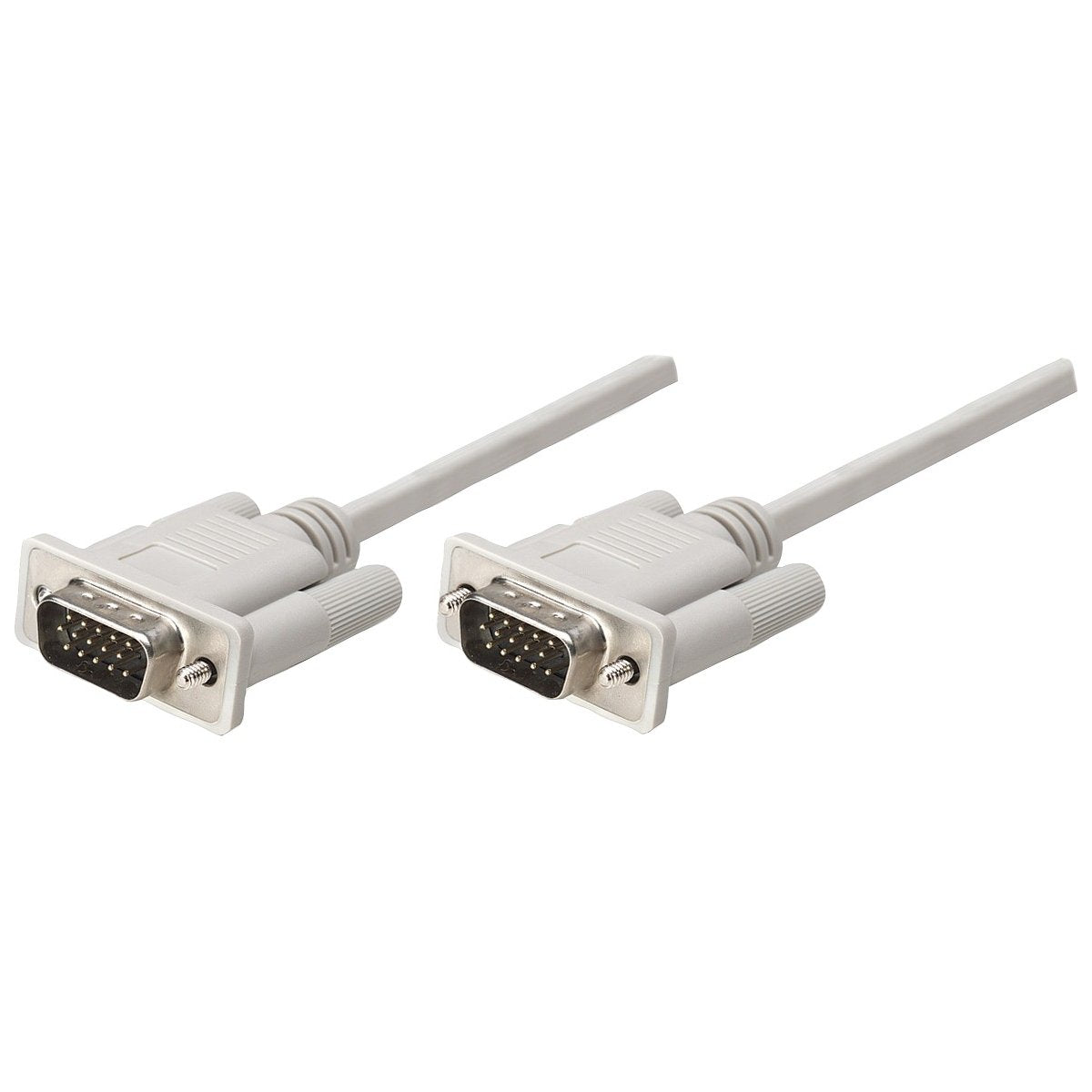 Manhattan 300926 Vga Hd15M To Hd15M Monitor Cable 10 Feet  Gray   Connects Vga Source To Vga Display