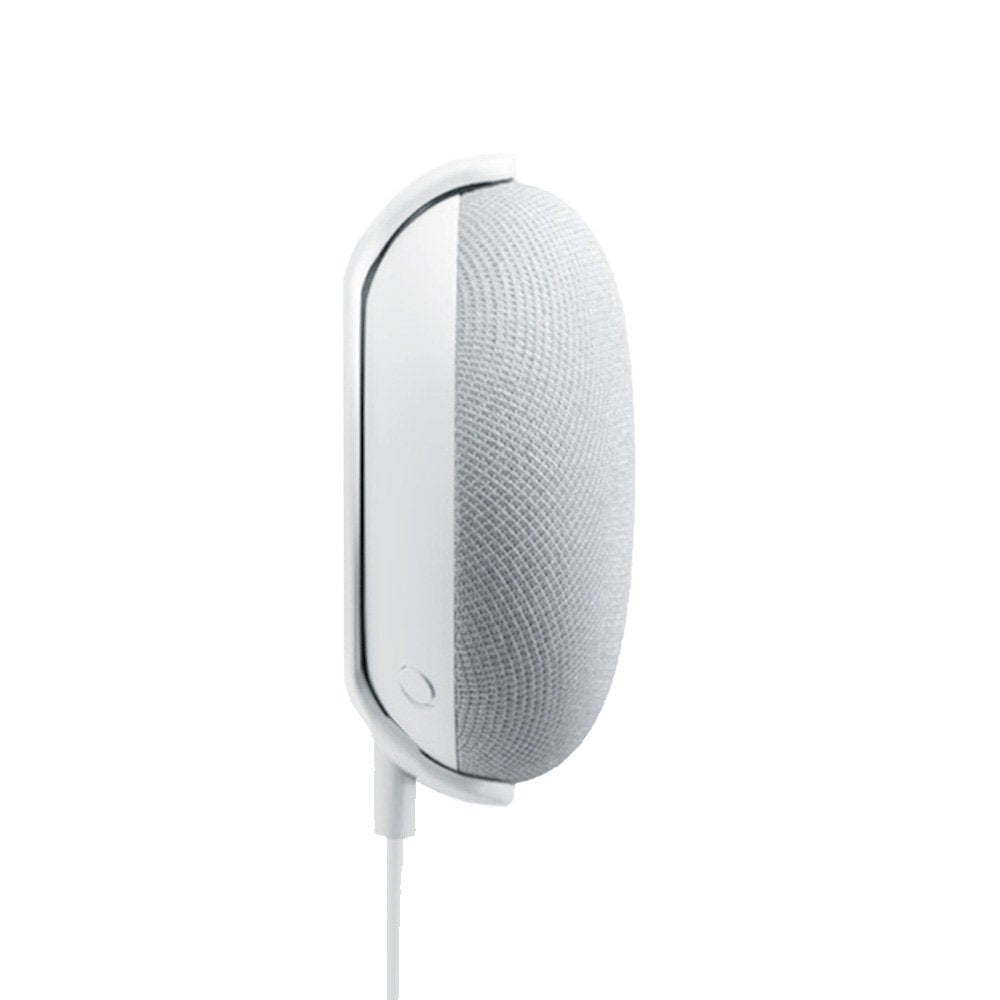 Fstop Labs 2 Pack Wall Ceiling Cabinet Mount Holder Stand Clip For Google Nest Home Mini Gen 1, Gen 2, Round Speaker Accessories (White) 2 Pack