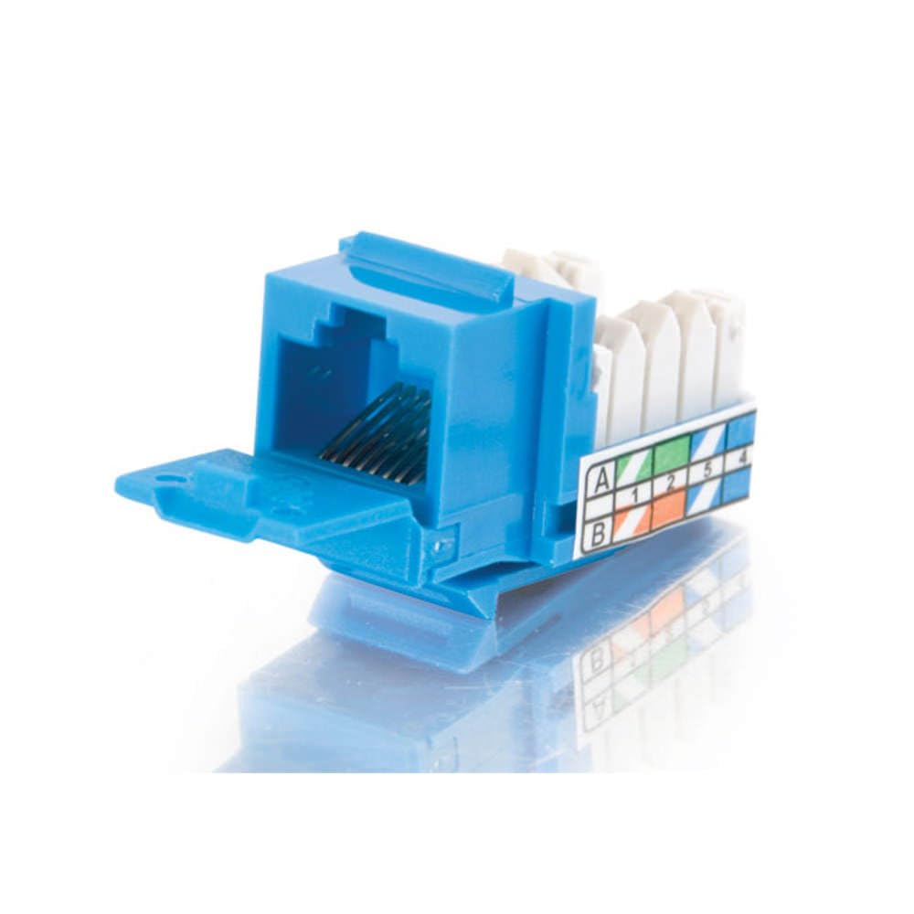 C2G 90A Cat5E Rj45 Utp Keystone Jack   Blue   Rj 45