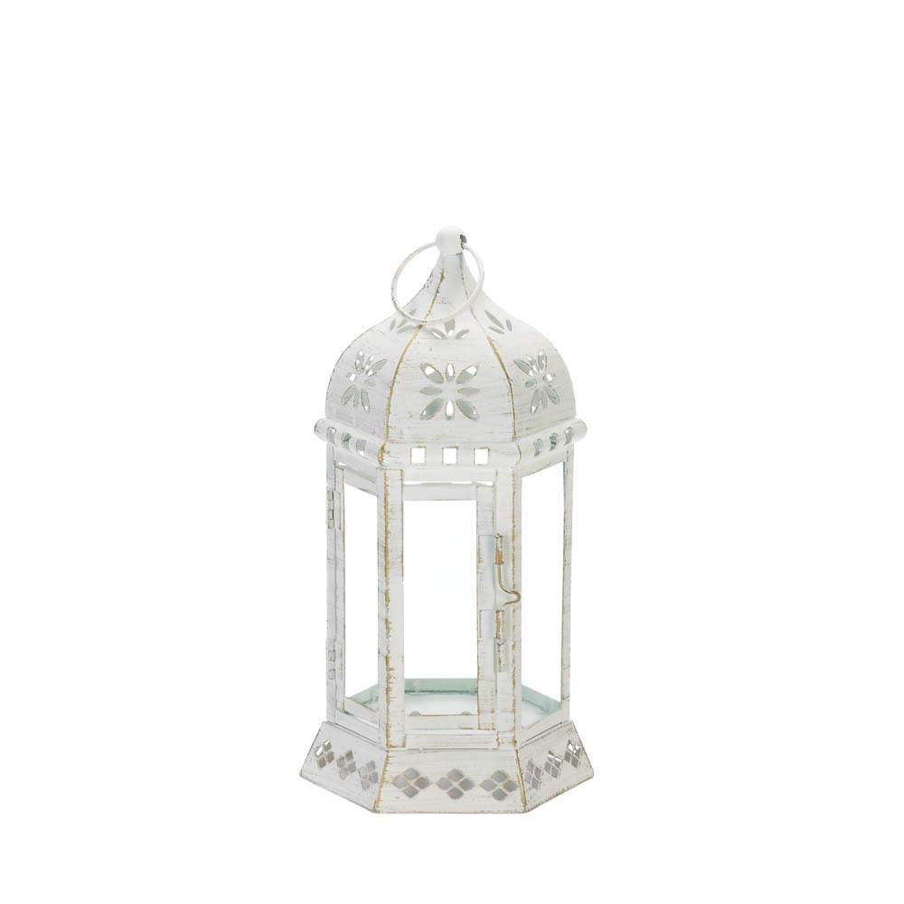 Gallery of Light 10018605 Distressed Floral Lantern, Multicolor