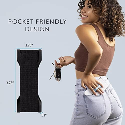 Lovehandle Pro Premium Phone Grip   Elastic Phone Strap   Magnetic Phone Mount And Kickstand For Smartphone And Tablet   Silver