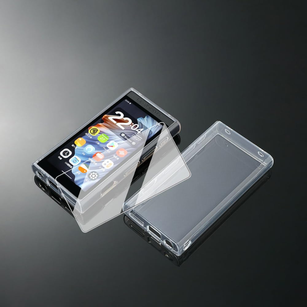 Audiopartner Soft Crystal Clear Tpu Protective Shell Skin Case Cover For Hiby Digital M300 Hifi Music Player (Clear Case And Gla