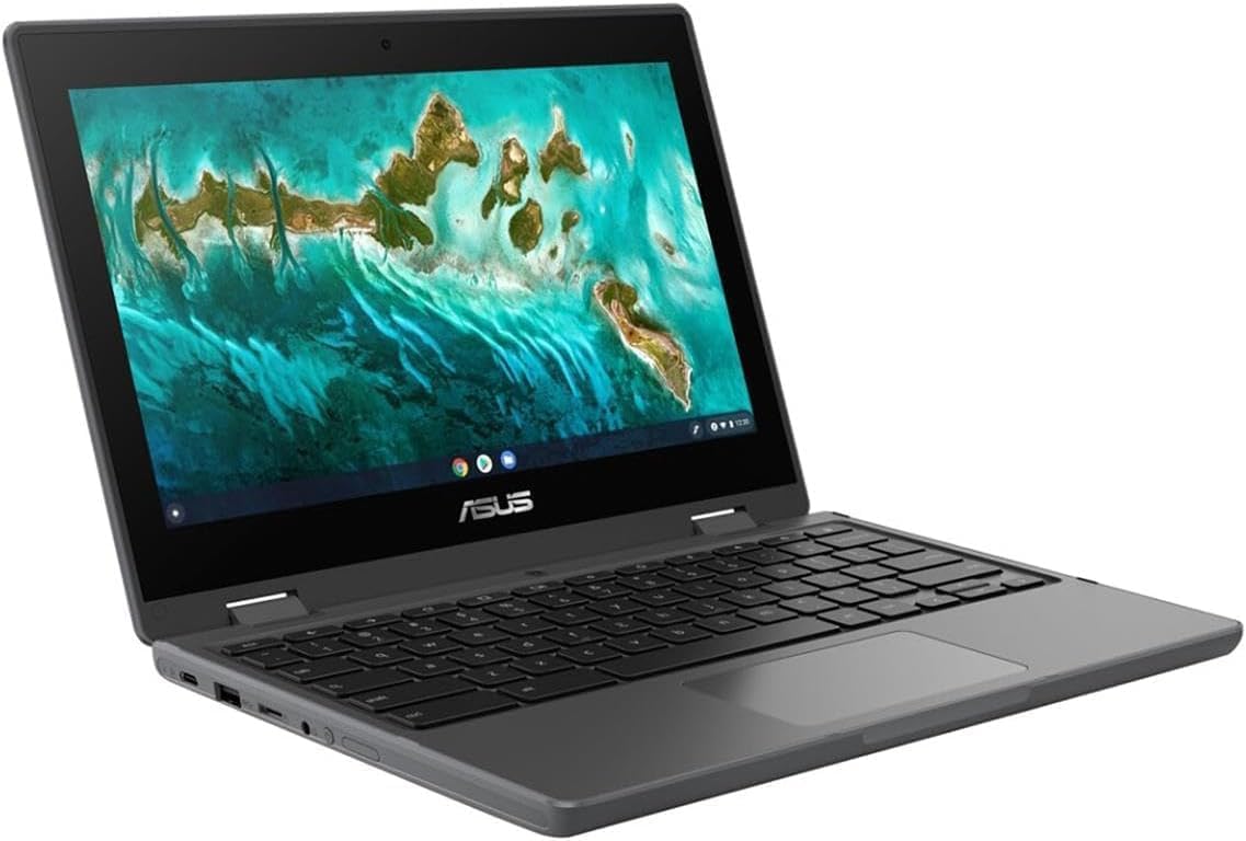 ASUS Chromebook Flip CR1 CR1100 11.6 HD 2in1 Touchscreen Notebook Computer, Intel Celeron N5100 1.1GHz, 8GB RAM, 32GB eMMC, C
