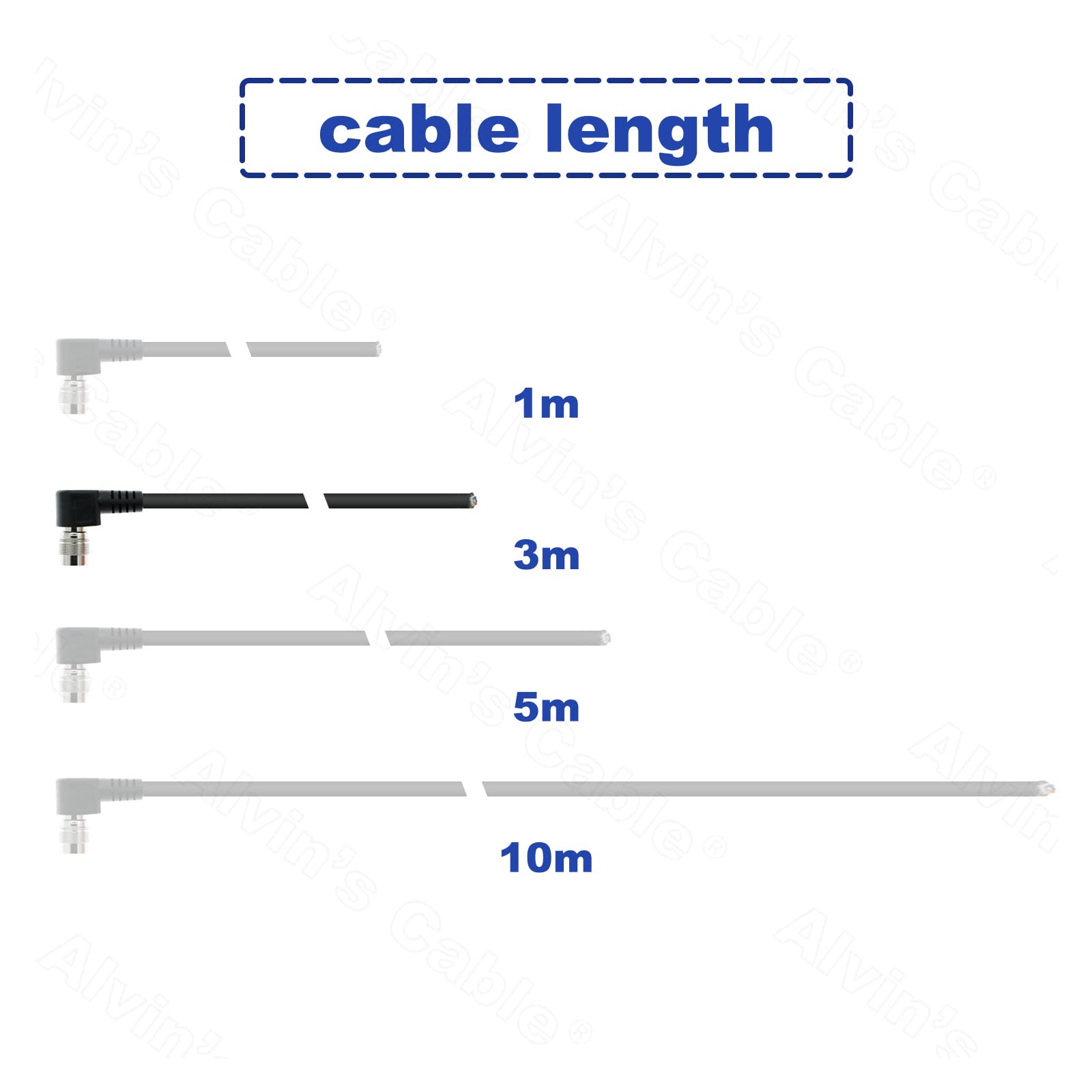 Alvin'S Cables Hirose 6 Pin Female Right Angle Twisted Power Io Trigger Cable For Basler Gige Avt Ccd Camera 3M| 9.8Ft