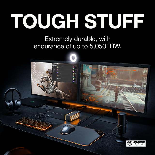 Seagate Firecuda 530R Ssd 4Tb Internal Solid State Drive   M.2 Pcie Gen4   4 Nvme 1.4, Speeds Up To 7400Mb/S, 5050Tbw, 1.8M Mtbf