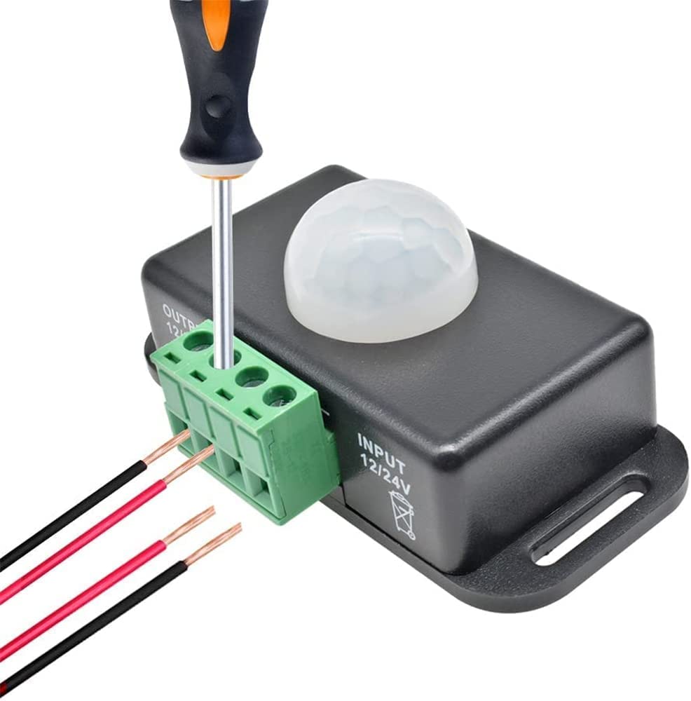 3 Pack Pir Motion Sensor,Aideepen Dc 12V Pir Motion Sensor 8A Body Motion Sensor Pir Switch Automatic With Motion Sensor Black