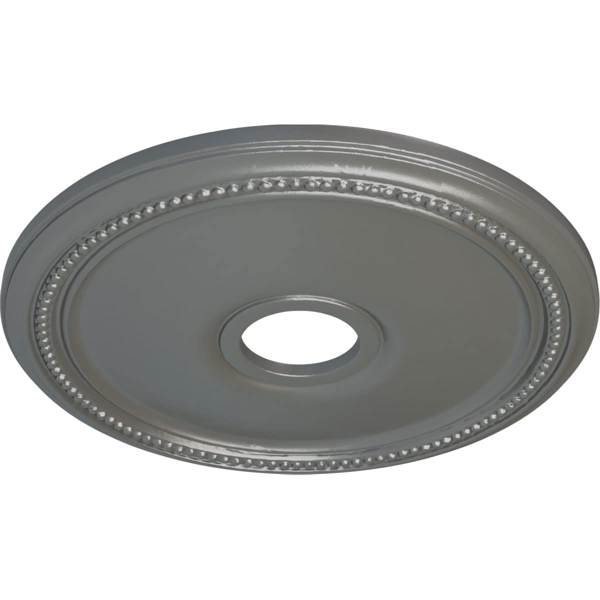 Ekena Millwork Cm18Disls Diane Ceiling Medallion, 18''Od X 3 5/8''Id X 1 1/8''P, Hand Painted Silver