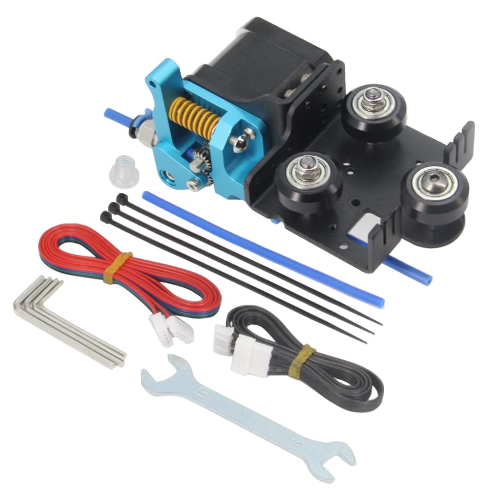 Zeberoxyz Upgrade Direct Drive Support Plate With 3Pcs Pulleys With Dual Gear Extruder Kit With Stepper Motor,Dual Driver Feed F