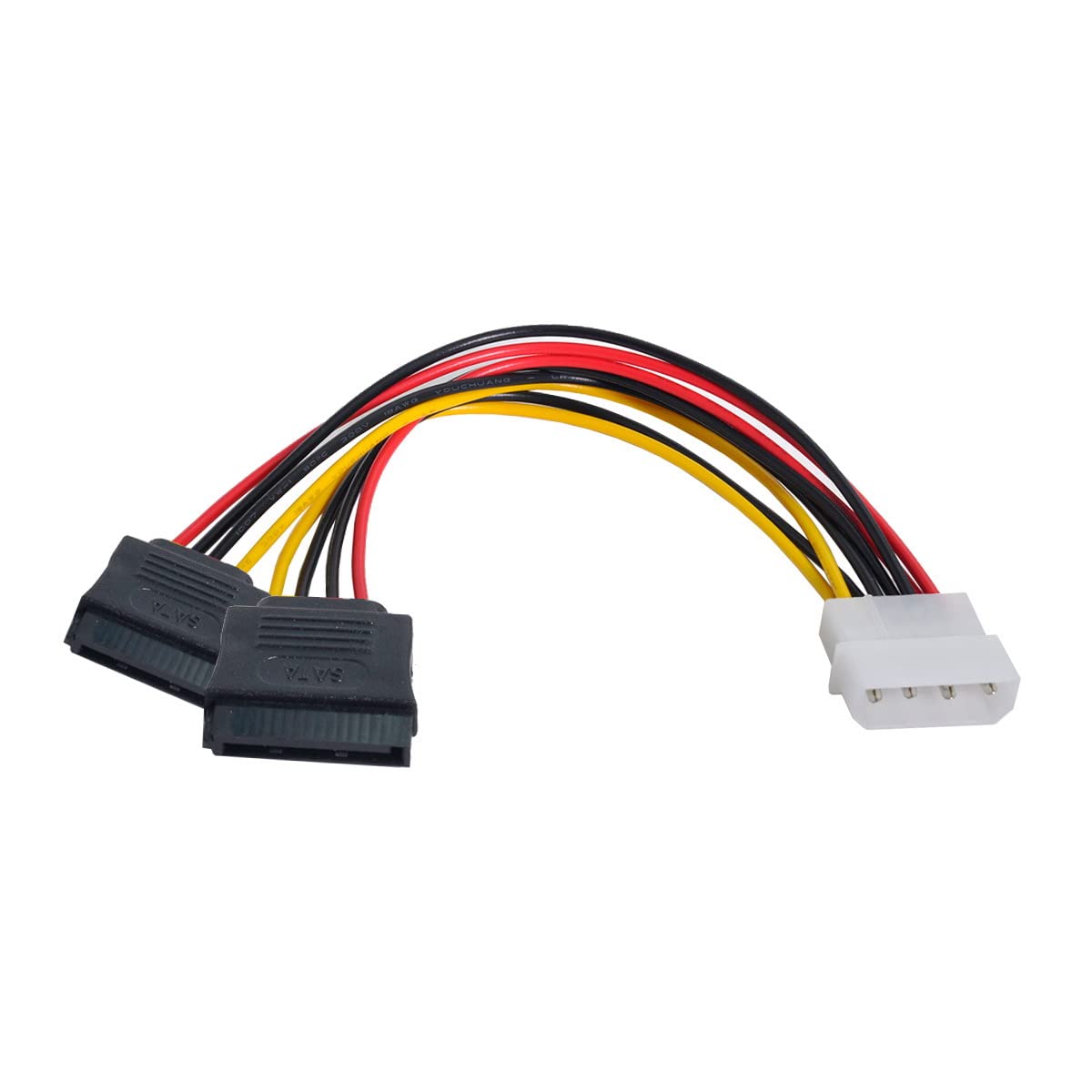 Cy 15Pin Power Cable Ide 4Pin Disk Power Male To Dual Sata Female Splitter Y 1 To 2 Extension Cable 12V+5V