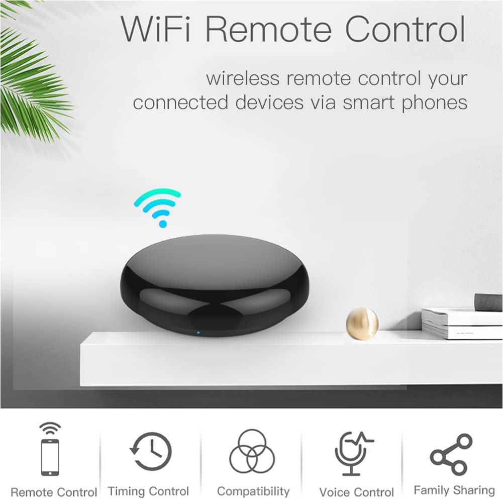 Moes Wifi Smart Ir Remote Controller Smart Home Infrared Universal Remote Blaster,One For All Control Ac Tv Dvd Cd Aud Sat Etc,C