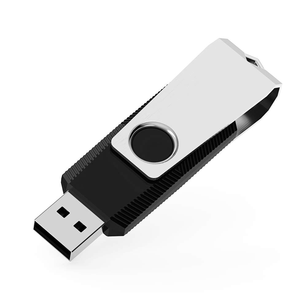 64 Gb Flash Drive, Aiibe Usb Flash Drive Thumb Drive 64Gb Memory Stick Zip Drive Swivel Design Pen Drive Fold Storage Jump Drive 64 G Usb 2.0 Black