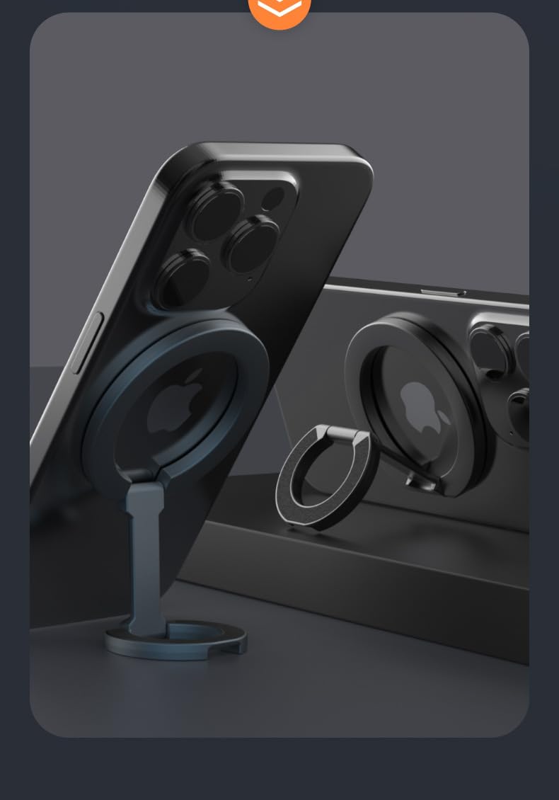Magnetic Ring Holder For Magsafe Dual-Side Magnetic, Removable Gym Phone Grip With Kickstand For Iphone 16/15/14/13/12/ Series M