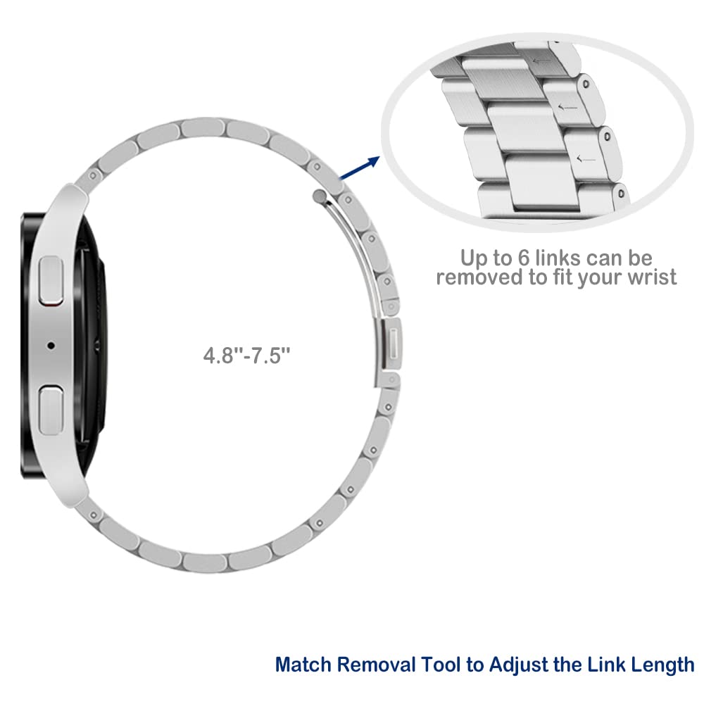 Simpeak Metal Band Compatible With Samsung Active 2 40Mm 44Mm /Galaxy Watch 5 /Watch 5 Pro/Galaxy Watch 4 /Watch 4 Classic, 20Mm
