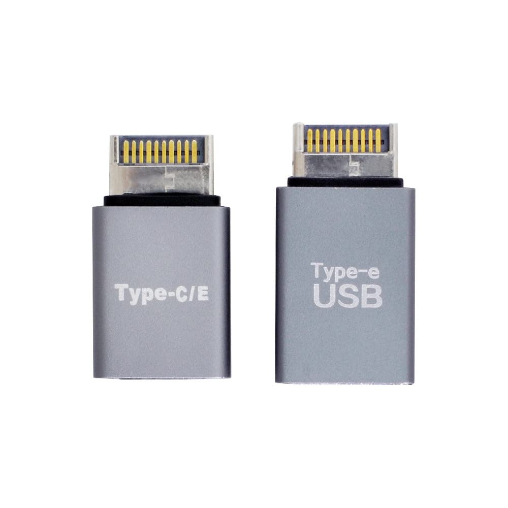 Xiwai 2Pcs Usb 3.1 Front Panel Header Male Type E To Type A & Type C Usb C Motherboard Extension Data Adapter