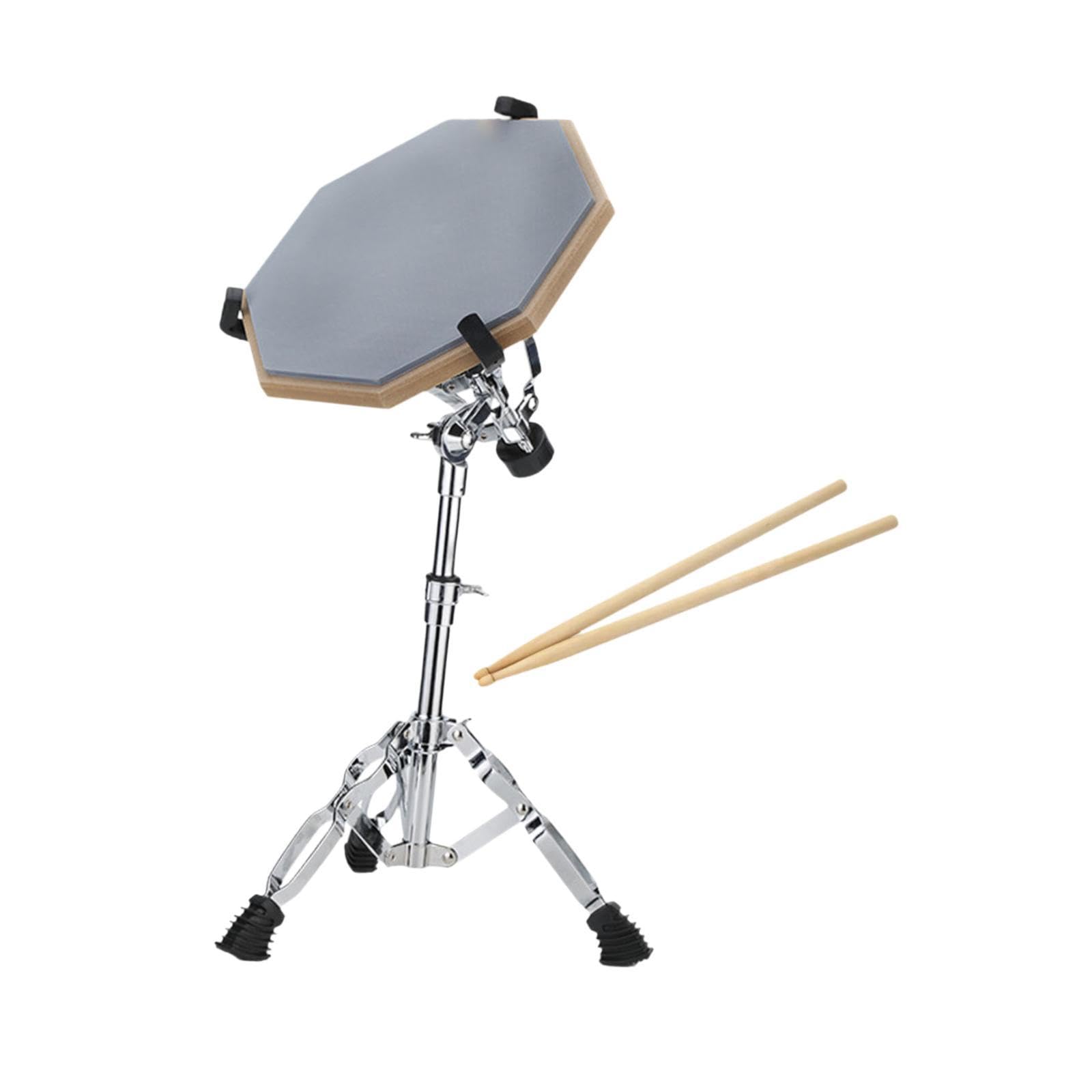 Calandis Practice Drum Pad And Stand With Drumsticks For Rudiments Practice Beginners Gray | Practice Pads | Parts & Accessories
