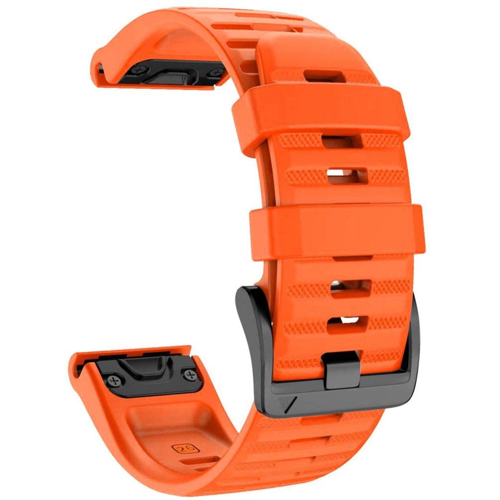 Yooside Quick Easy Fit Watch Band For Garmin Fenix 6X Pro/Sapphire,26Mm Soft Non Allergenic Silicone Sport Waterproof Wristband