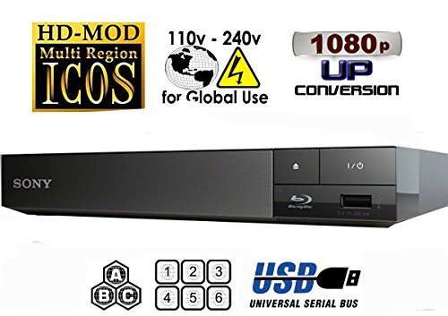 Sony Multi Zone Region Free Blu Ray Player   PAL/NTSC Playback   Zone A B C   Region 1 2 3 4 5 6
