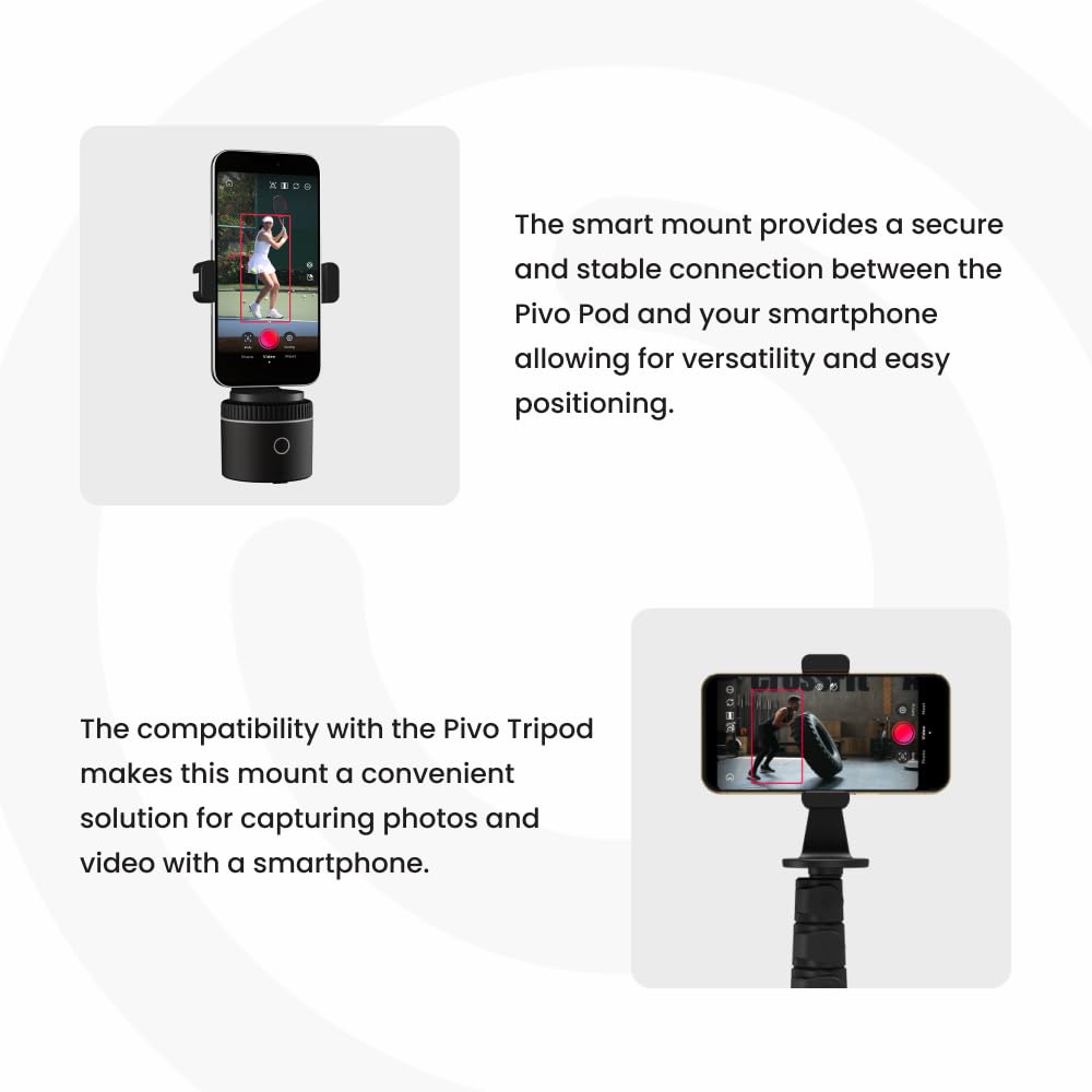 Pivo Smart Mount Adjustable 360 Vertical And Horizontal Smartphone Aluminum Holder Stand With Universal Clamp Adapter  Inch Thre