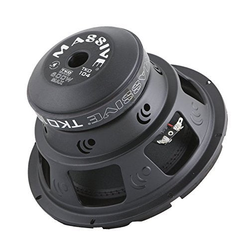 Massive Audio Tko104 Tko Series. 10 Inch, 600 Watt, 8Mm Top Plate, Dual 4 Ohm Car Subwoofer. Sold Individually.