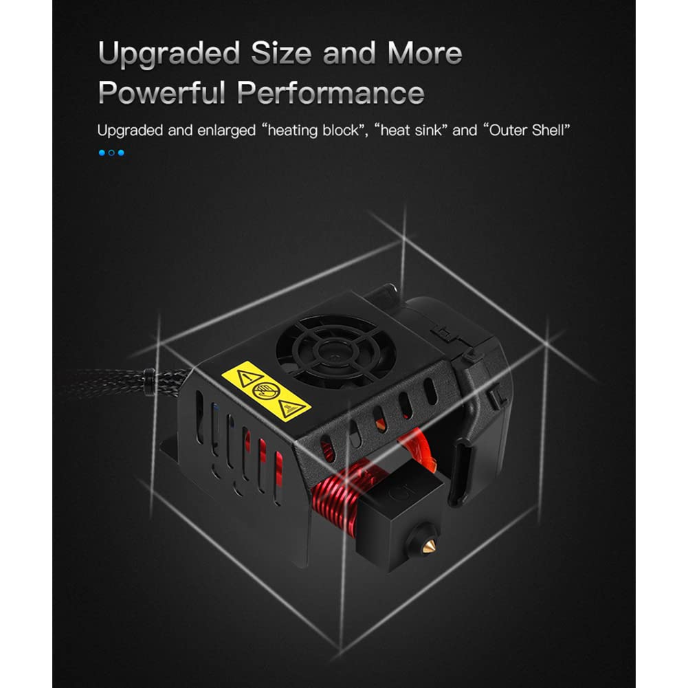 Original Full Assembled Extruder Hotend Heater Blue Ptfe Tube Kit With Extra 2Pcs Plated Brass Nozzle 0.4Mm For Creality Cr 10S