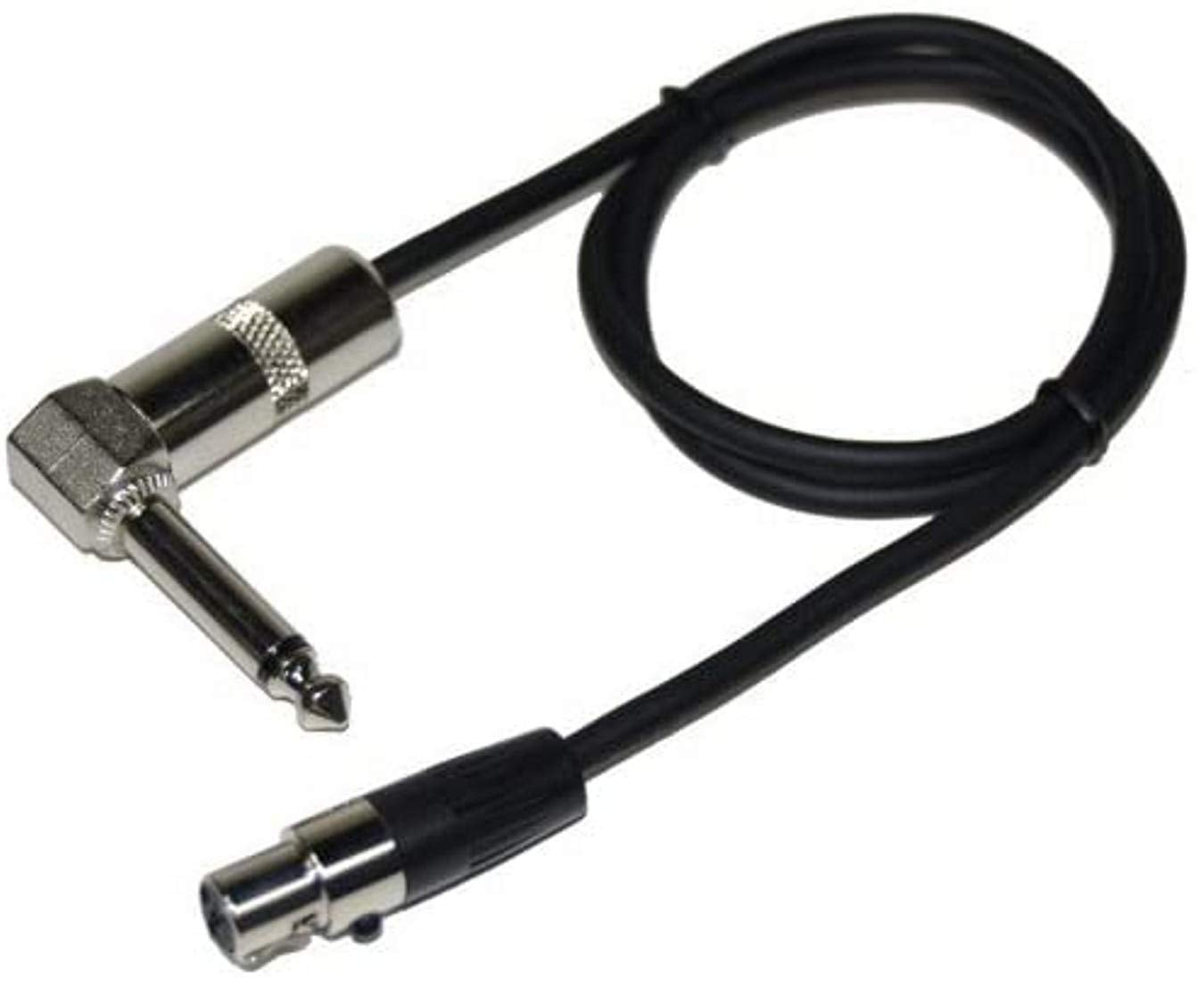 Hqrp 4 Pin Mini Connector (Ta4F) To Right Angle 1/4 Inch Connector Instrument Cable Compatible With Shure Wa304 Replacement
