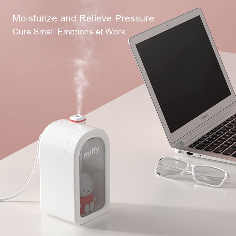 Mipow X Miffy Cool Mist Humidifier   Ultrasonic Quiet, Mini Cute Humidifier With Night Light, 380Ml Humidifiers For Bedroom/Babi