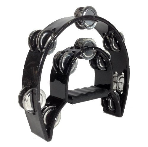 YMC TAM20BK Pro Tambourine Double Row Cutaway, Black