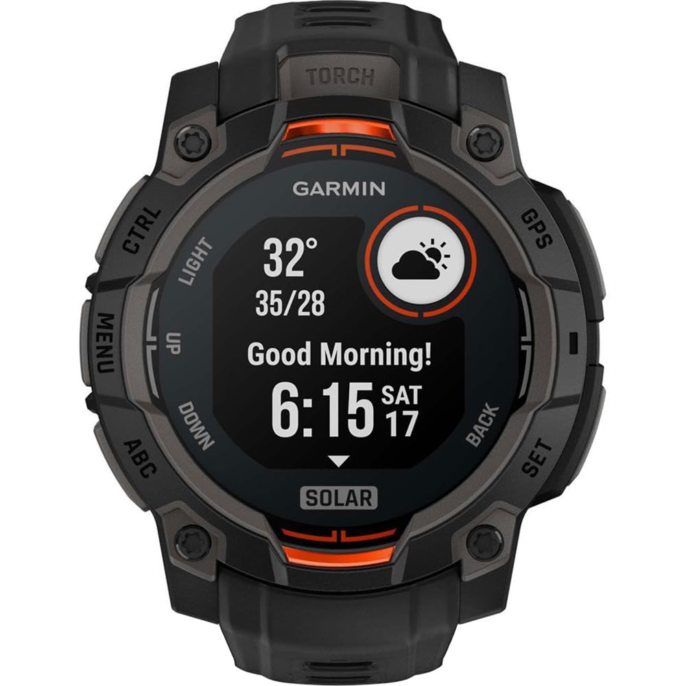 Garmin Instinct 3-45 Mm Outdoor Gps Smartwatch, Solar, Black With Black Band 010-02934-00 Bundle With 2 Yr Cps Enhanced Protecti