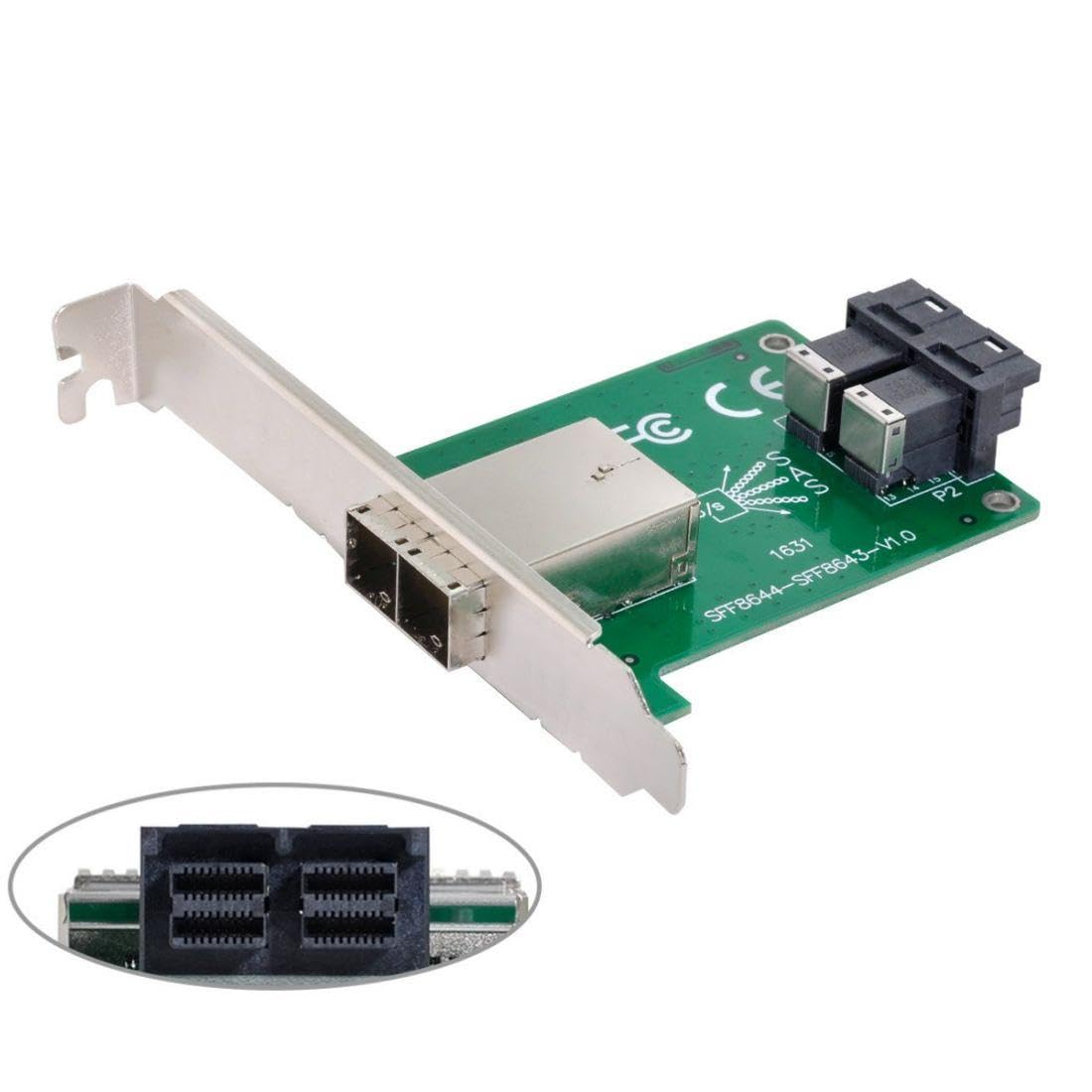 Chenyang Mini Sas 2 Sff 8644 To 2 Sff 8643 Hd Data Server Converter Adapter With Bracket