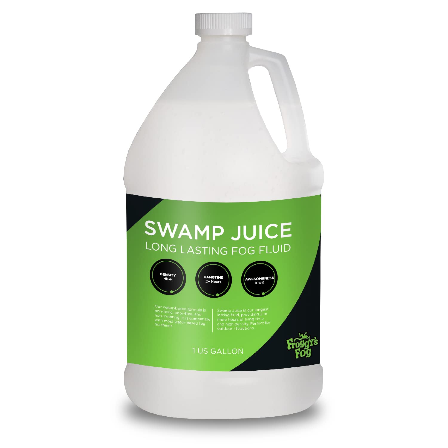 Froggy'S Fog Swamp Juice   Half Gallon, Ridiculously Long Lasting Fog Fluid With 2 3 Hour Hang Time For Professional And Home Ha