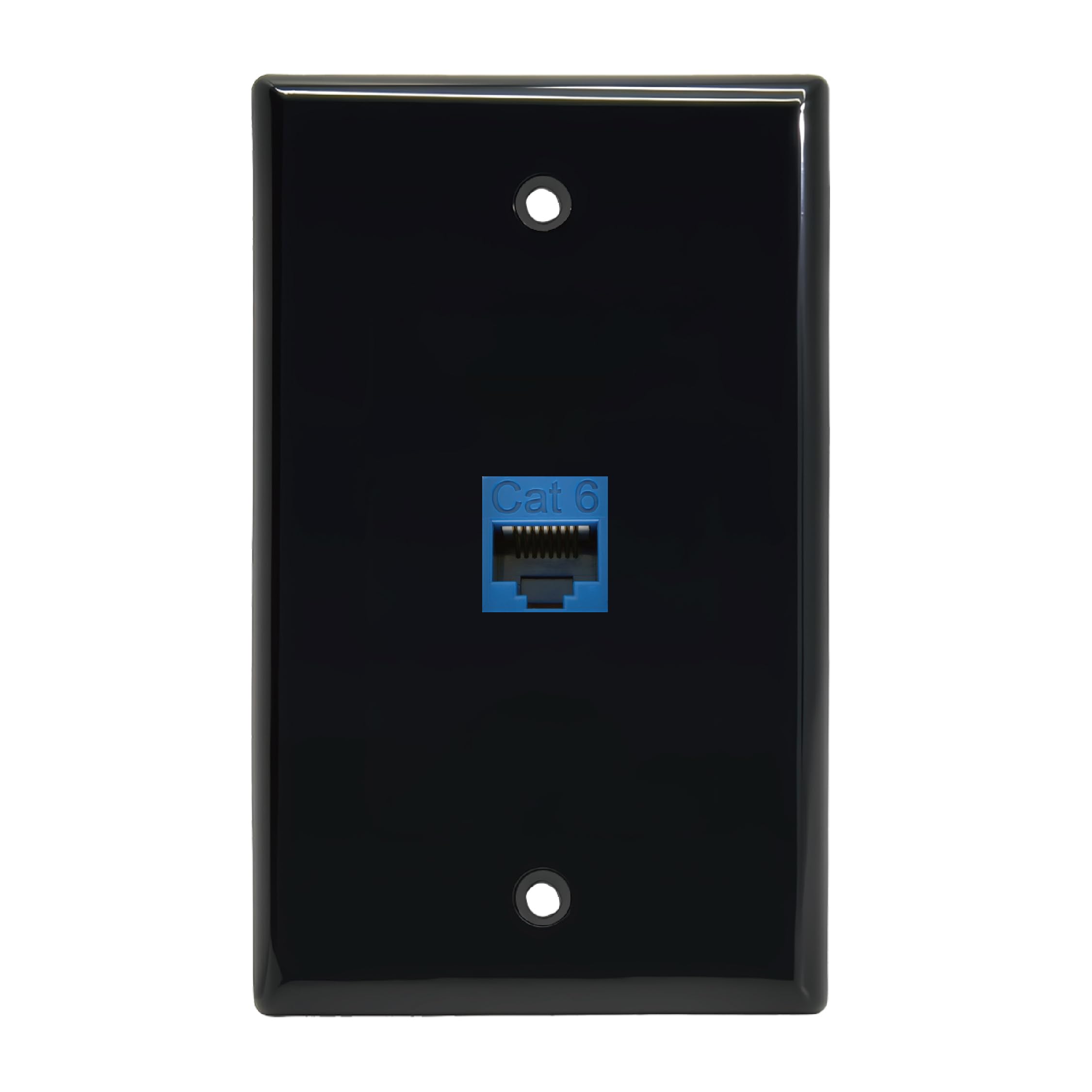 Installerparts 1 Port Keystone Wallplate Black Smooth Face