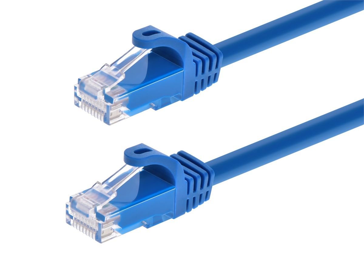 Monoprice Cat6 Ethernet Patch Cable   2 Feet   Blue (12 Pack) Snagless Rj45, 550Mhz, Utp, Pure Bare Copper Wire, 24Awg   Flexboo
