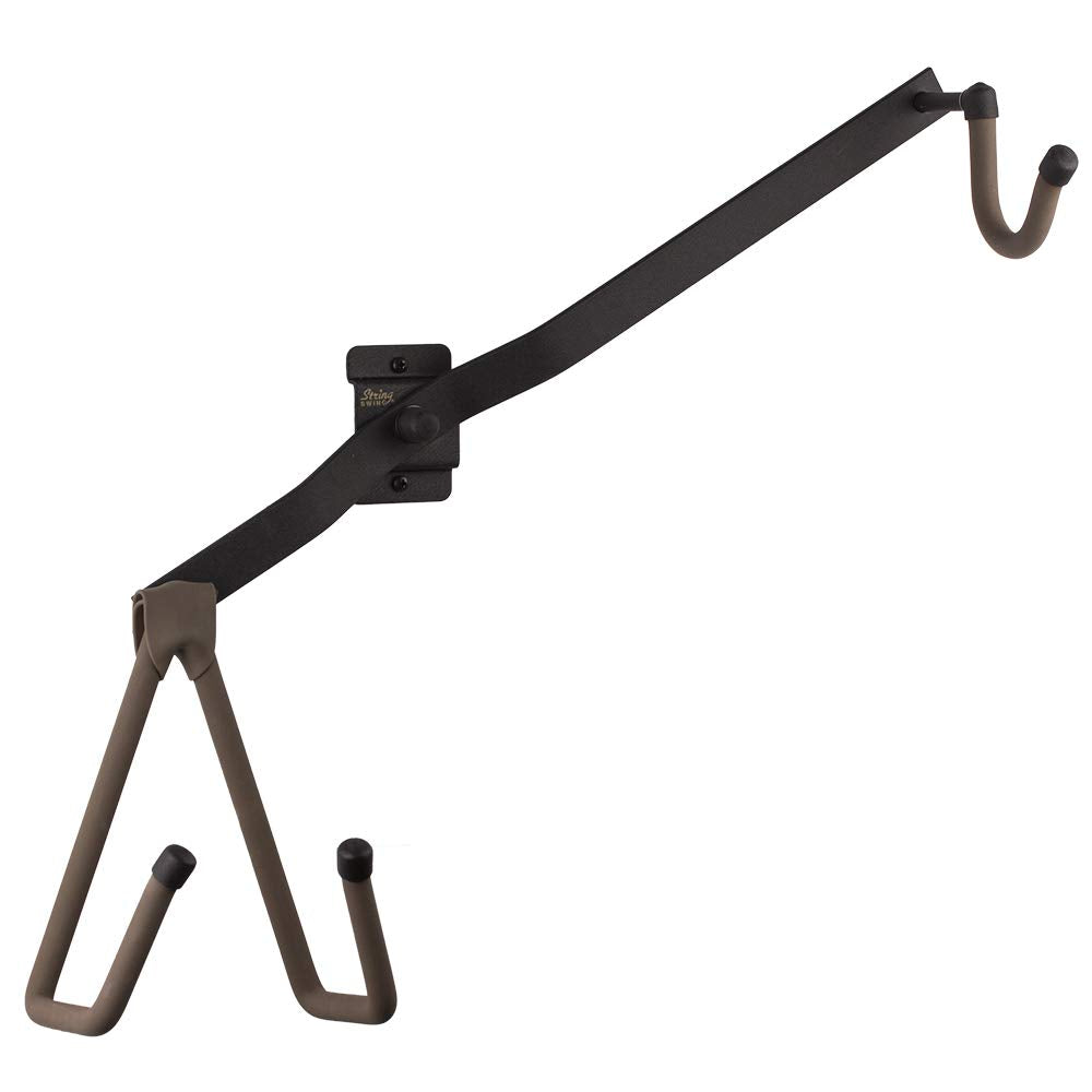 String Swing Horizontal Electric Guitar Holder for Normal or Headless Solid, Hollow and Semi-Hollow Bodied Guitars Wall Mount. U