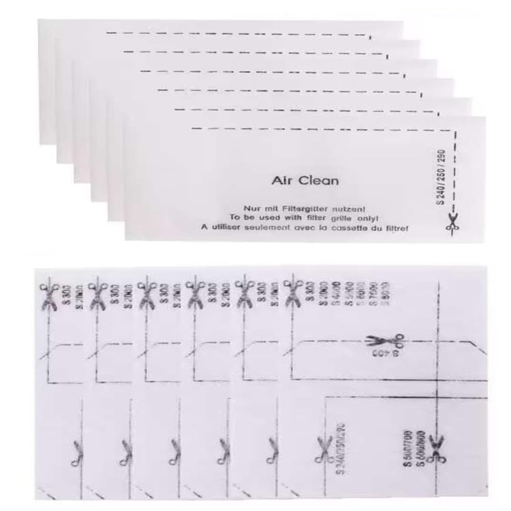 Octcosy 6 Pack Airclean Filters And Motor Protection Filters Replacement For Miele Vacuum Compact C1 C2 C3, S241 S290 S300I S500
