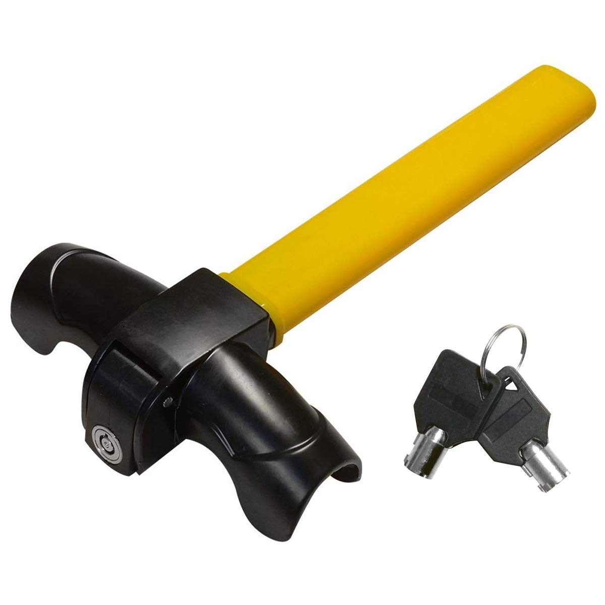 Vaygway Universal Car Steering Wheel Lock -Car Anti-Theft Wheel Lock Cylinder Key - Strong Heavy Duty Anti- Theft Rotary Steerin