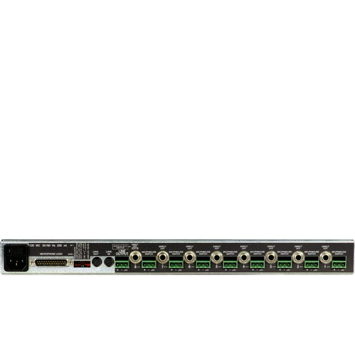 Shure Scm810 Eight Channel Automatic Microphone Mixer With Intellimix, Adjustable Eq Per Channel And 48V Phantom Power, Designed