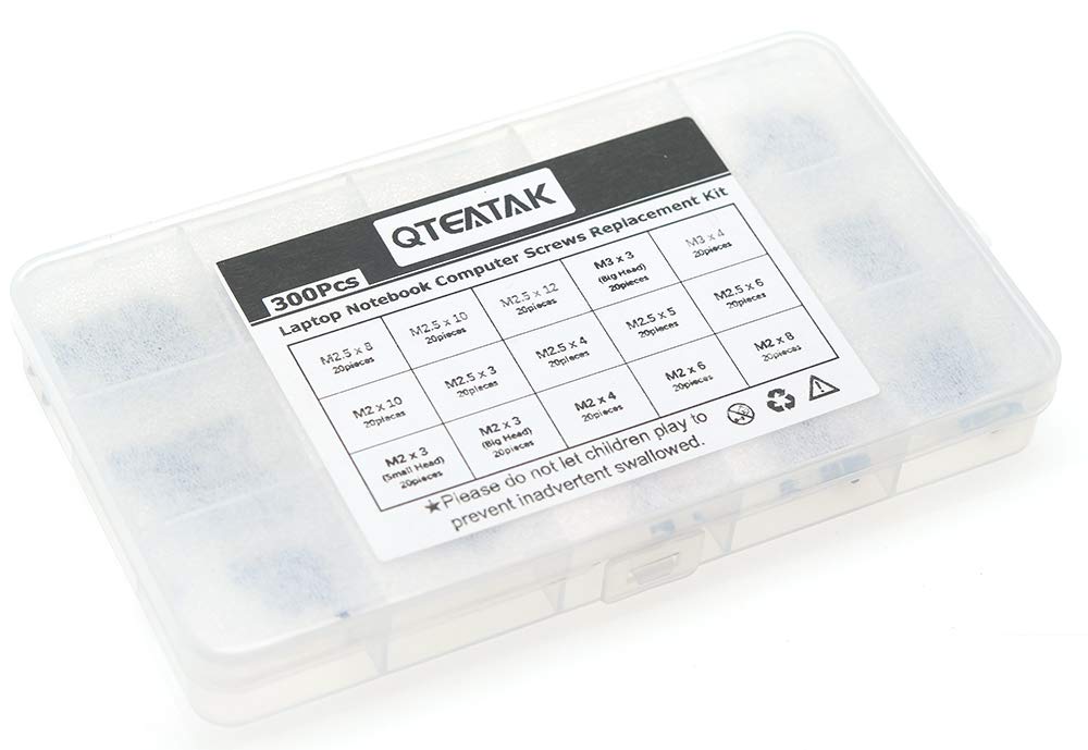 Qteatak 300Pcs Black Laptop Notebook Computer Replacement Screws Kit For Lenovo Toshiba Gateway Samsung Hp Ibm Dell Sony Acer As