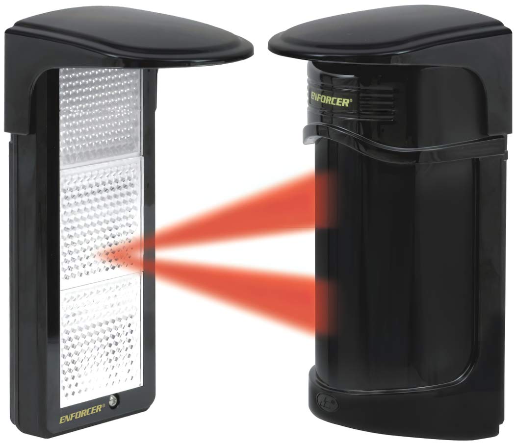 Seco-Larm E-931-S50RRLQ Large 50-Feet Infrared Reflective Photoelectric Beam Sensor, 12V to 250V AC/VDC, Adjustable 50 to 700 ms