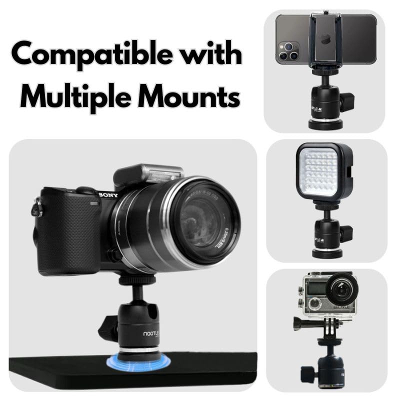 Grifiti Nootle Magnetic Camera With Mini Ball Head Stand Magnet Foot For Cameras, Video Cams, Phone Mounts, Projector, Tablet Mo