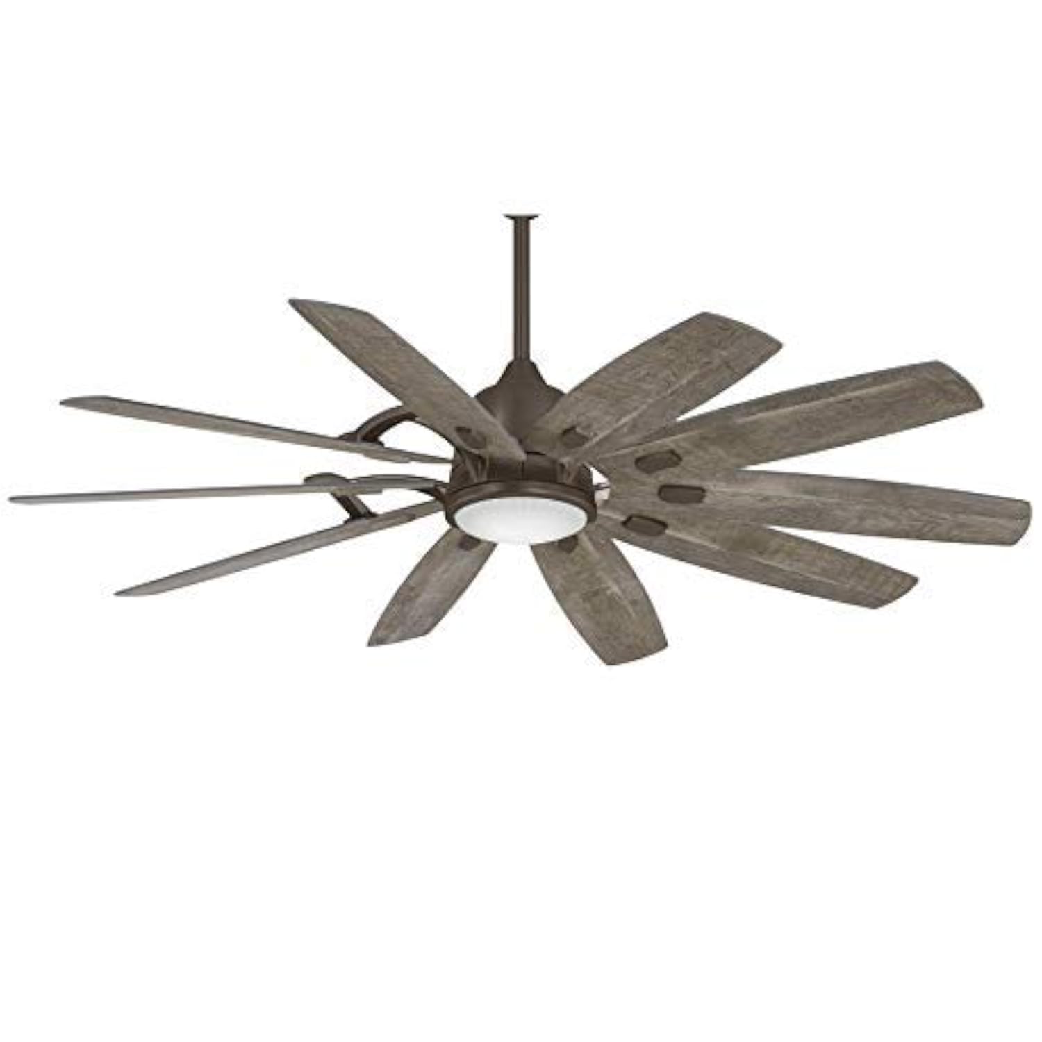 Minka-Aire F864L-ORB/SG Barn 65 Smart Ceiling Fan with LED Light and DC Motor in Oil Rubbed Bronze with Seashore Gray Blades
