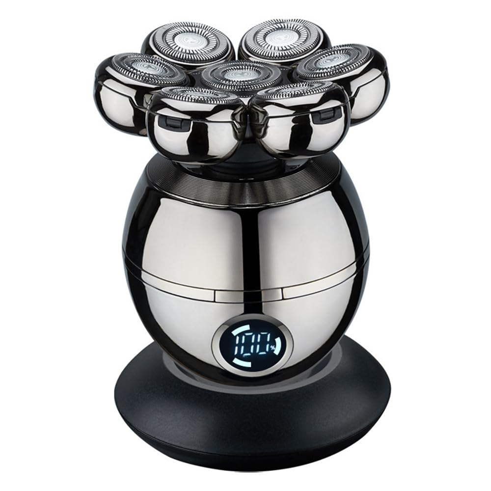 Head Shaver For Men, 5 In 1 Waterproof With Lcd Display Bald Head Shavers For Men, Wet Dry Electric Razor For Men, 7Dusb Recharg